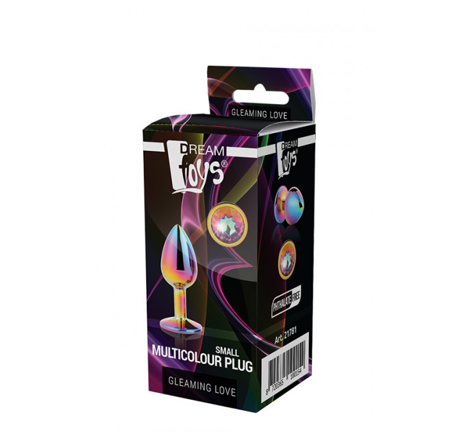 DT21781 Радужная анальная пробка GLEAMING LOVE MULTICOLOUR PLUG SMALL