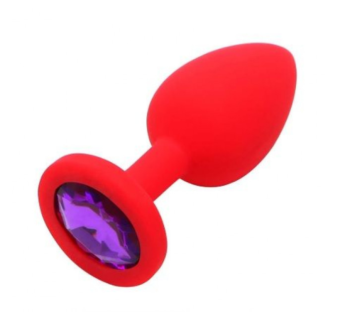 Анальна пробка Red Silicone Dark Violet, m