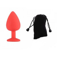 Анальна пробка Red Silicone Dark Violet, m