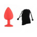 Анальна пробка Red Silicone Dark Violet, m