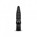 Большой фаллоимитатор с рельефом All Black AB20 черный, 34 см