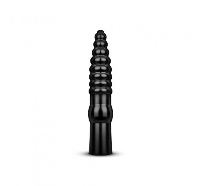 Большой фаллоимитатор с рельефом All Black AB20 черный, 34 см