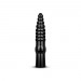 Большой фаллоимитатор с рельефом All Black AB20 черный, 34 см