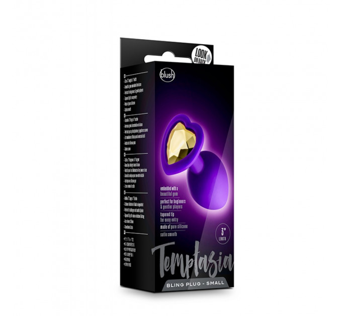Анальна пробка з каменем BlushTEMPTASIA BLING PLUG SMALL PURPLE