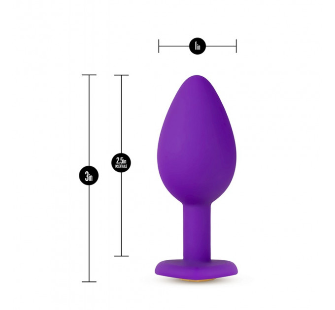 Анальна пробка з каменем BlushTEMPTASIA BLING PLUG SMALL PURPLE