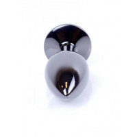 Анальна пробка з каменем Plug-Jewellery Dark Silver PLUG-Purple розмір S