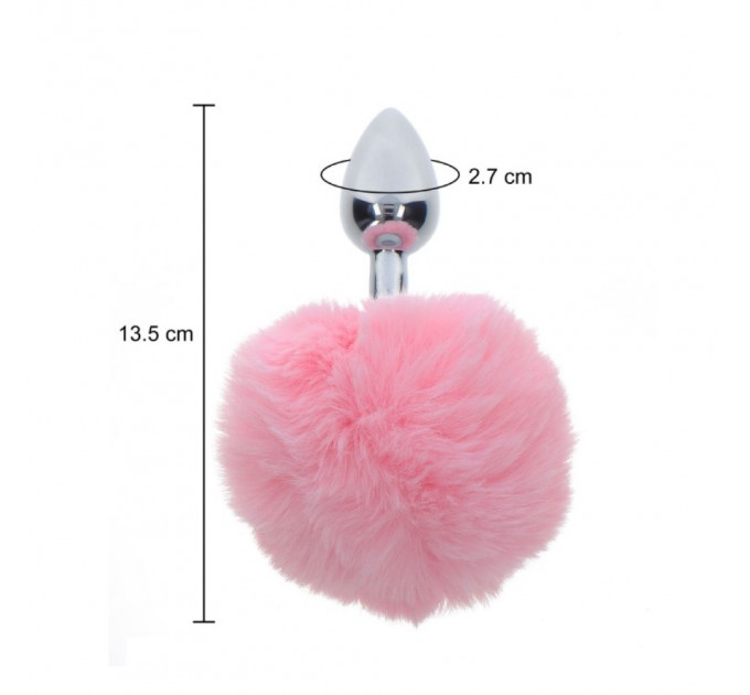 Анальна пробка з кролячим хвостиком Taboom Bunnytail Buttplug, рожевий