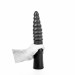 Большой фаллоимитатор с рельефом All Black AB20 черный, 34 см