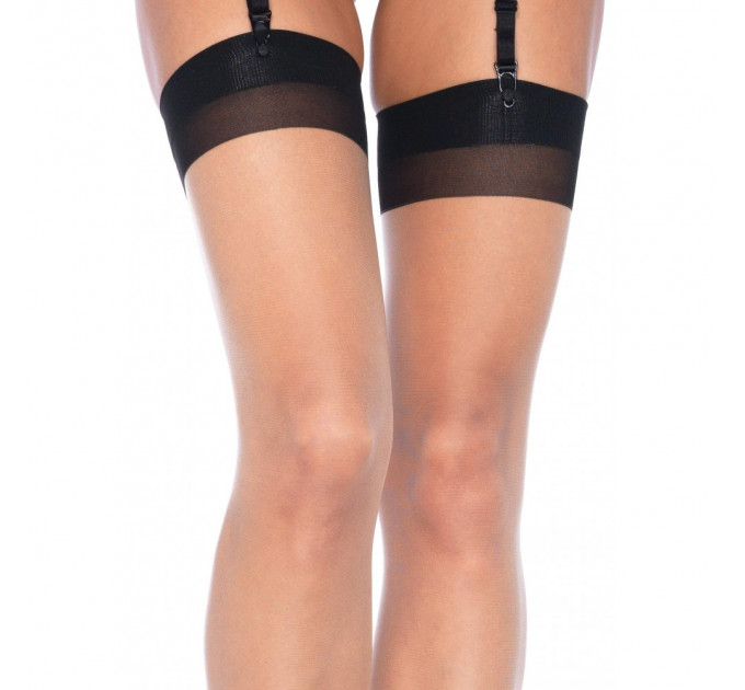 Чулки двухцветные с задним швом Leg Avenue 2 Tone Stockings O/S