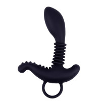 Cтимулятор простати з додатковим відростком Chisa Black Mont Booty Exciter і кільцем-тримачем