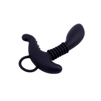 Cтимулятор простати з додатковим відростком Chisa Black Mont Booty Exciter і кільцем-тримачем