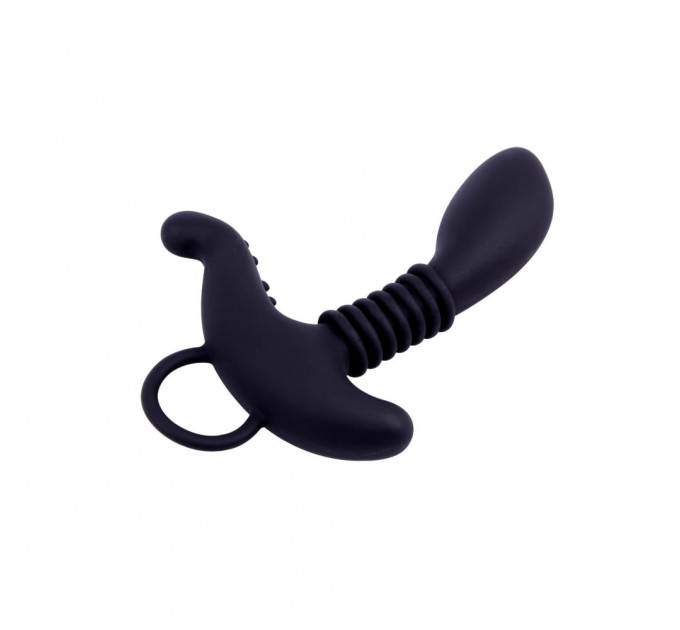 Cтимулятор простати з додатковим відростком Chisa Black Mont Booty Exciter і кільцем-тримачем