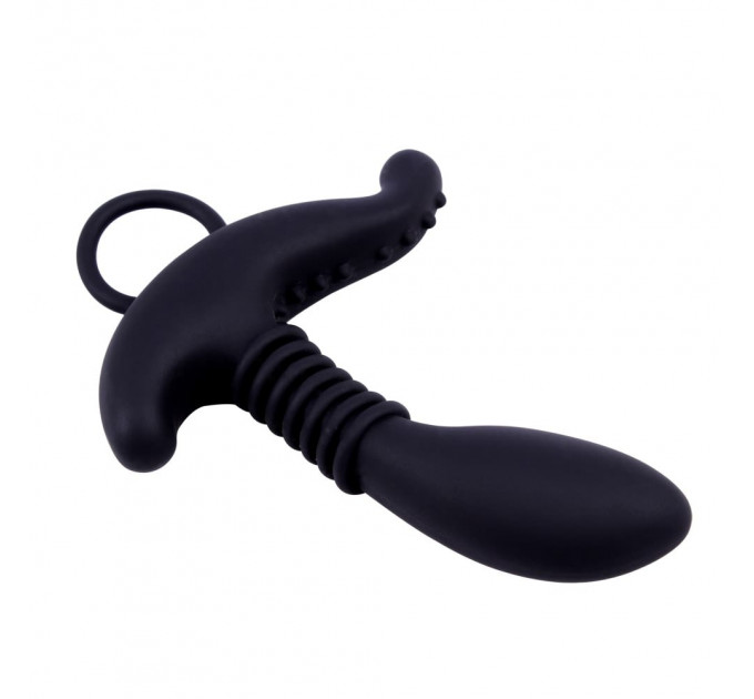 Cтимулятор простати з додатковим відростком Chisa Black Mont Booty Exciter і кільцем-тримачем