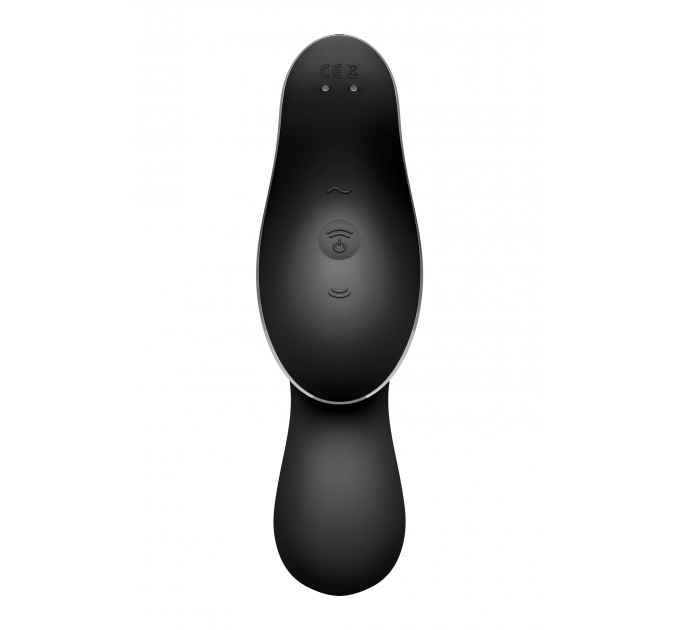 Двойной вибратор с вакуумной стимуляцией SATISFYER CURVY TRINITY 2 BLACK
