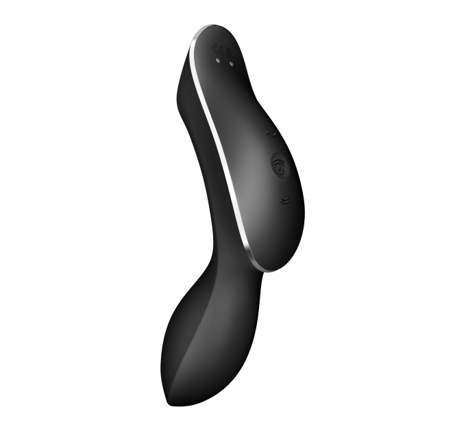Двойной вибратор с вакуумной стимуляцией SATISFYER CURVY TRINITY 2 BLACK