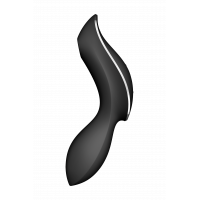 Подвійний вібратор із вакуумною стимуляцією SATISFYER CURVY TRINITY 2 чорний