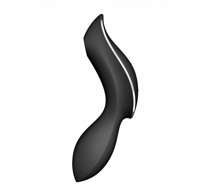 Двойной вибратор с вакуумной стимуляцией SATISFYER CURVY TRINITY 2 BLACK