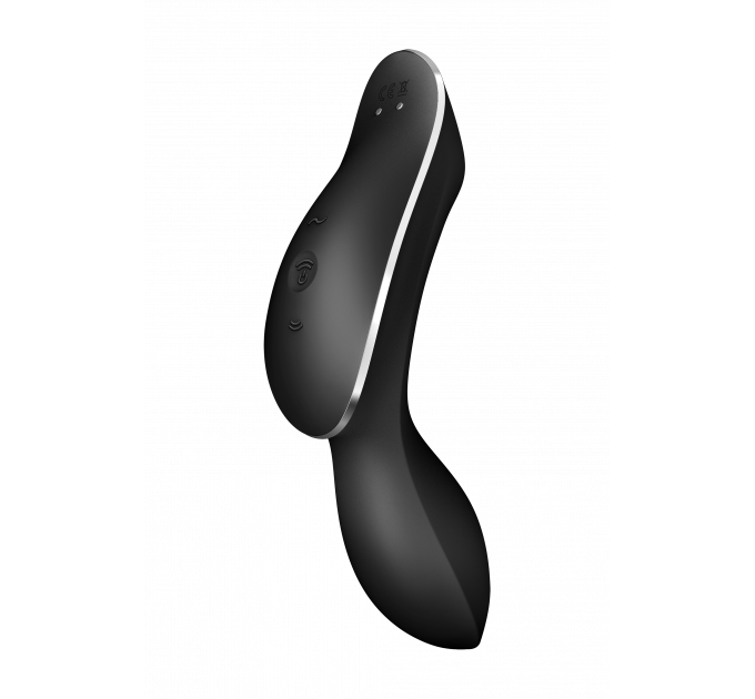 Двойной вибратор с вакуумной стимуляцией SATISFYER CURVY TRINITY 2 BLACK
