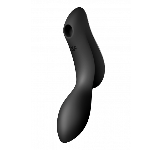 Двойной вибратор с вакуумной стимуляцией SATISFYER CURVY TRINITY 2 BLACK