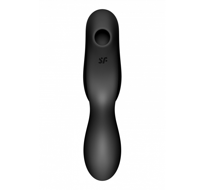 Двойной вибратор с вакуумной стимуляцией SATISFYER CURVY TRINITY 2 BLACK