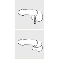 Ерекційне ласо Bad Kitty cock & ball loop, чорне