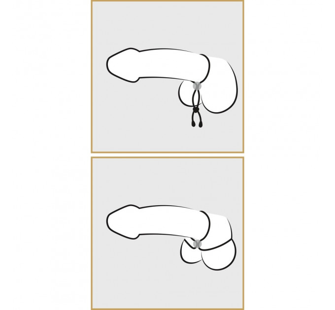 Ерекційне ласо Bad Kitty cock & ball loop, чорне