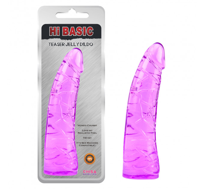Фаллоимитатор гелевый Chisa Hi-Basic Teaser Jelly Dildo, фиолетовый