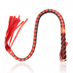 Флоггер DS Fetish Mahogany flogger dark red/black/red
