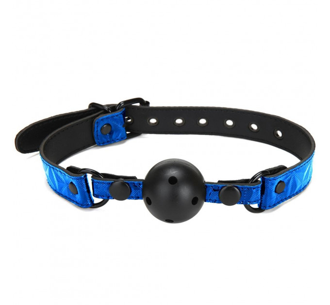 Кляп с двумя сменными шариками Whipsmart Diamond Collection, синий