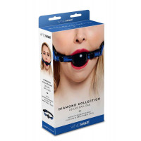 Кляп с двумя сменными шариками Whipsmart Diamond Collection, синий