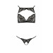 Комплект белья с декоративным элементом VERONIQUE SET black S/M - Passion