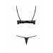 Комплект белья с декоративным элементом VERONIQUE SET black S/M - Passion