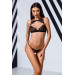 Комплект белья с декоративным элементом VERONIQUE SET black S/M - Passion