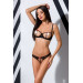Комплект белья с открытым доступом HEIDI SET WITH OPEN BRA black S/M - Passion