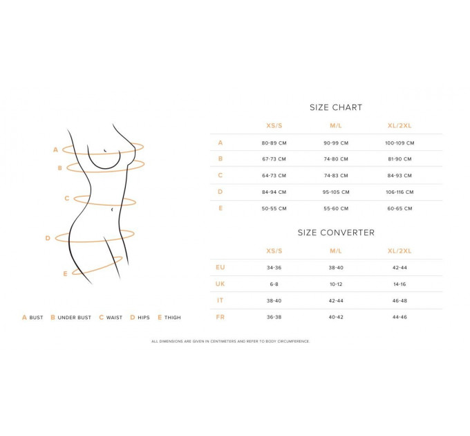 Комплект с поясом для чулок Obsessive Nudelia set L/XL