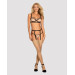 Комплект с поясом для чулок Obsessive Nudelia set L/XL