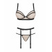 Комплект с поясом для чулок Obsessive Nudelia set L/XL