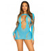 Кружевное платье с длинным рукавом и вырезами Leg Avenue Tur Blue O\S
