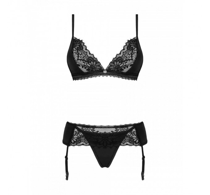 Кружевной комплект Obsessive Maderris 3-pcs set XS/S