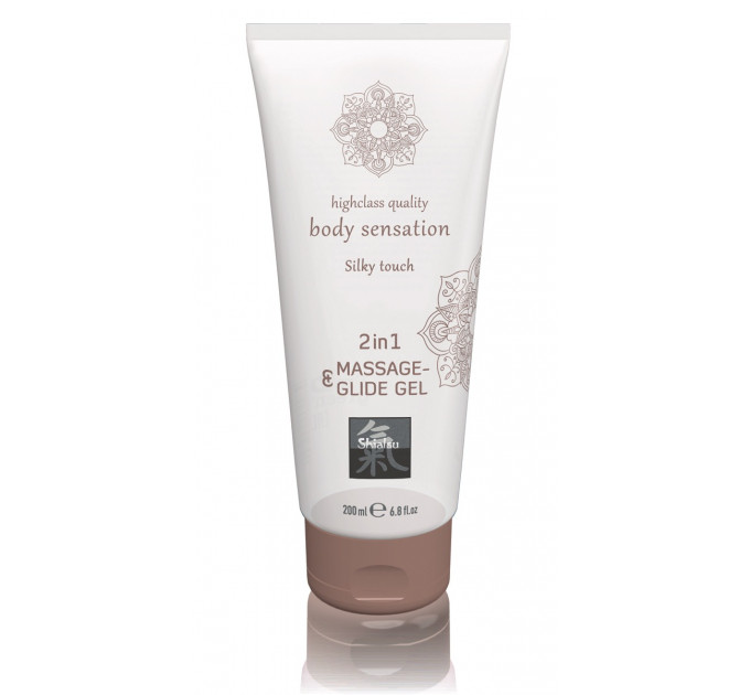 Лубрикант и массажное масло 2 в 1 SHIATSU Massage-& Glide gel 2in1 Silky touch, 200 мл