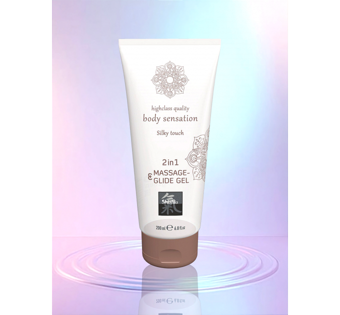 Лубрикант и массажное масло 2 в 1 SHIATSU Massage-& Glide gel 2in1 Silky touch, 200 мл