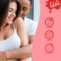 Їстівний лубрикант WET Flavored Aardbei Glijmiddel (Соковита полуниця) 89 мл