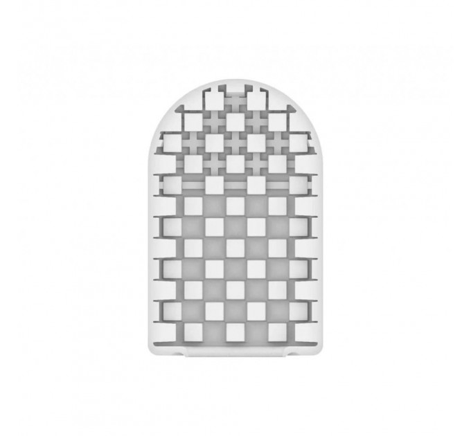 Мини мастурбатор нереалистичный Tenga Pocket Block Edge, с рельефом, белый