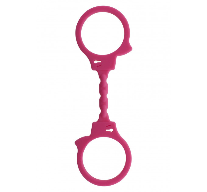 Наручники эластичные ToyJoy, силиконовые, розовые