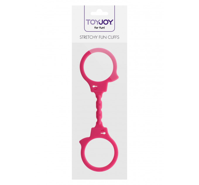Наручники эластичные ToyJoy, силиконовые, розовые
