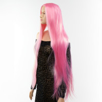 Парик длинный Fetish Hair розовый, 100 см