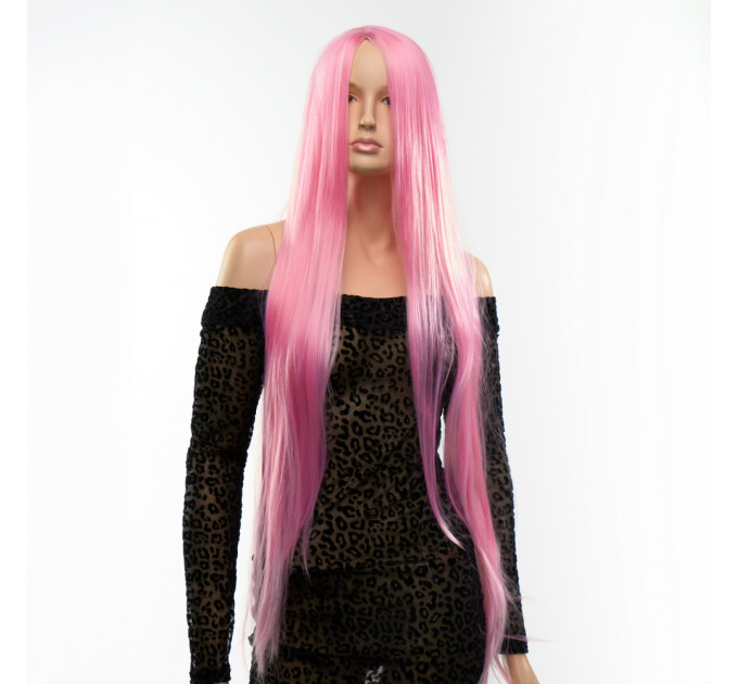 Парик длинный Fetish Hair розовый, 100 см