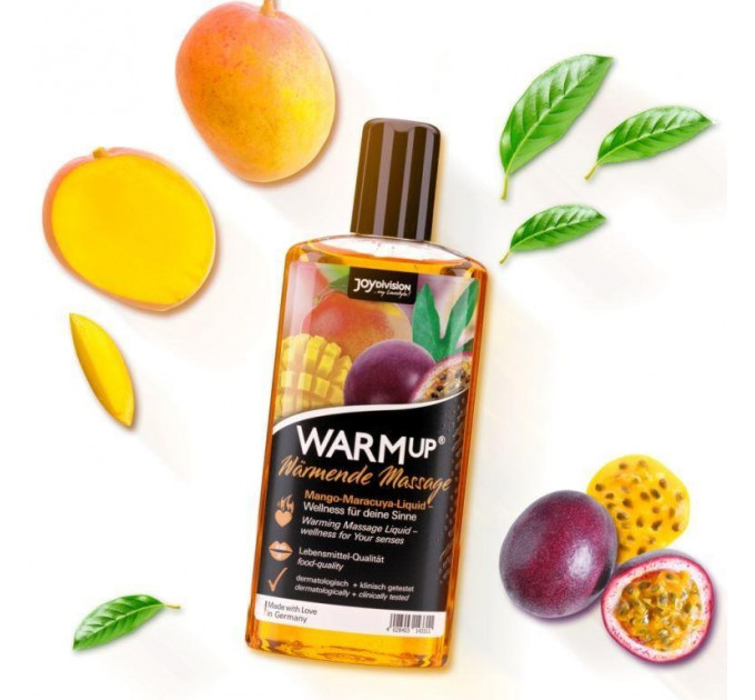 Съедобное масссажное масло с разогревающим эффектом WARMup Mango Maracuya 150 мл