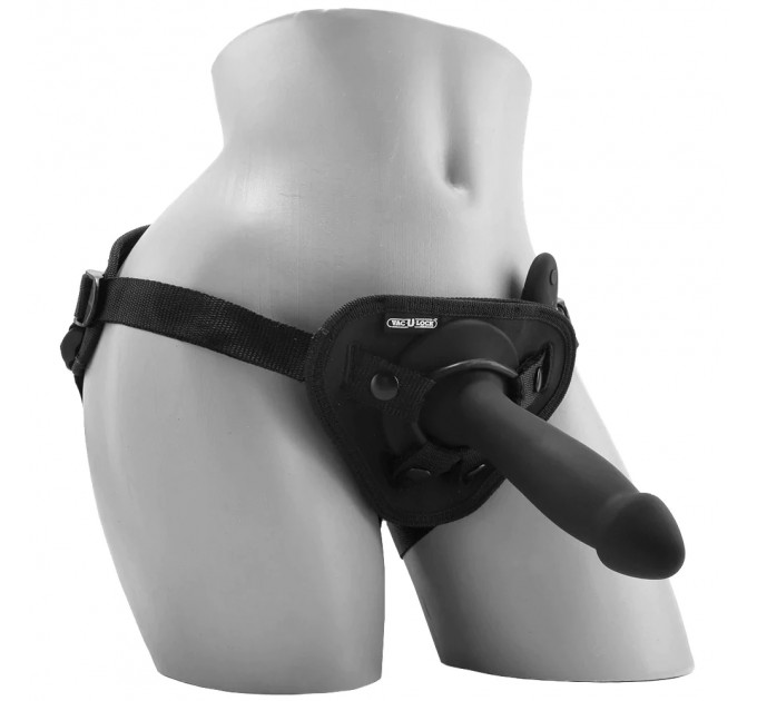 Стпапон з вібрацією Doc Johnson Vac-U-Lock Smooth Vibrating Pleasure Set