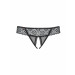 Стринги с интимным вырезом Obsessive Shibu crotchless thong black S/M